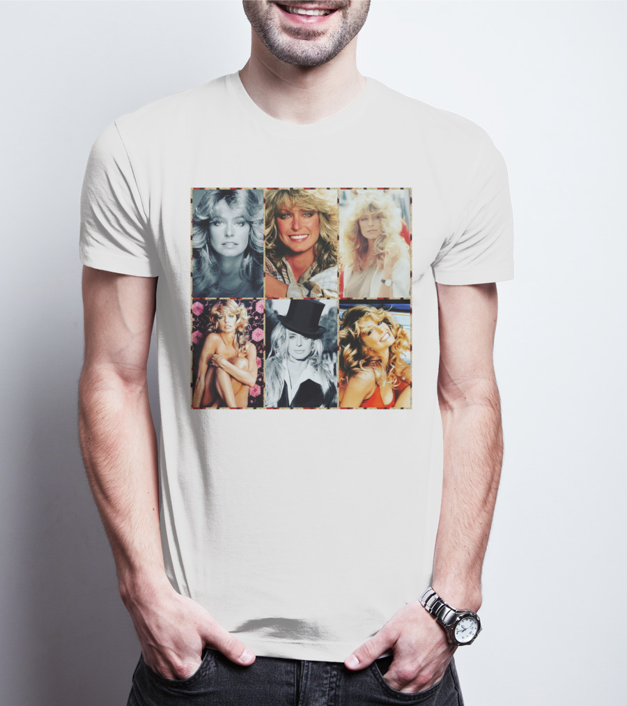 Farrah Fawcett Iconic Photo Collage T-Shirt