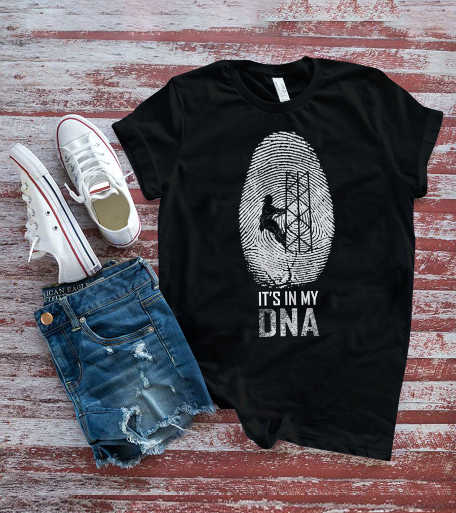 It's In My DNA Tower Climber Fingerprint T-Shirt