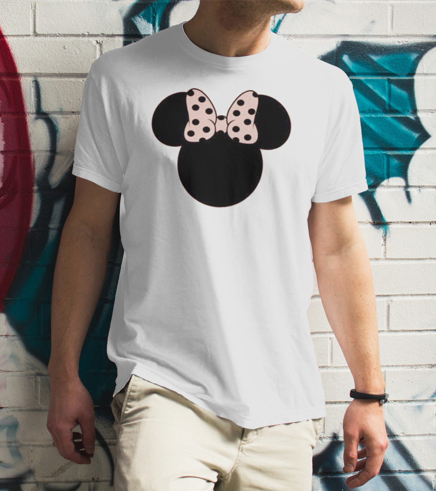 Minnie Mouse Polka Dot Bow Disney Women's Kid's T-Shirt