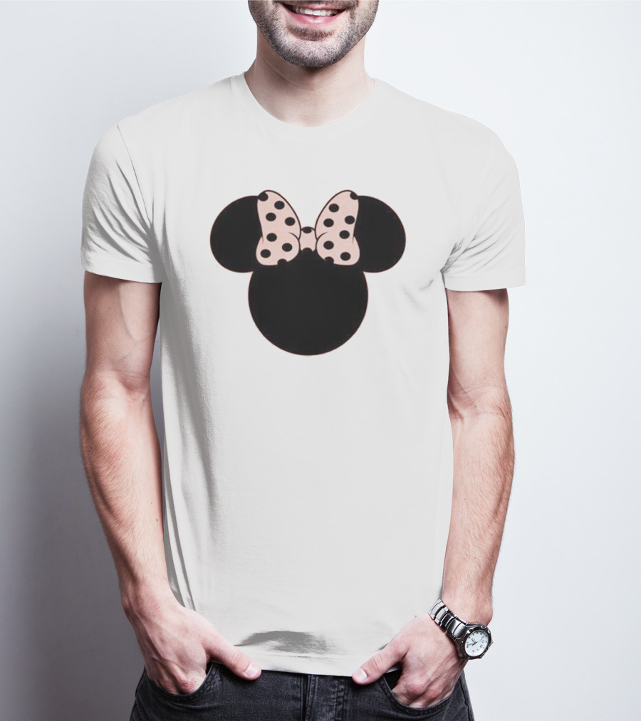 Minnie Mouse Polka Dot Bow Disney Women's Kid's T-Shirt