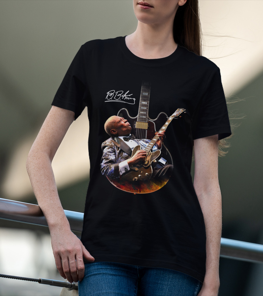 B.B. King Signature Blues Legend With Iconic Guitar T-Shirt
