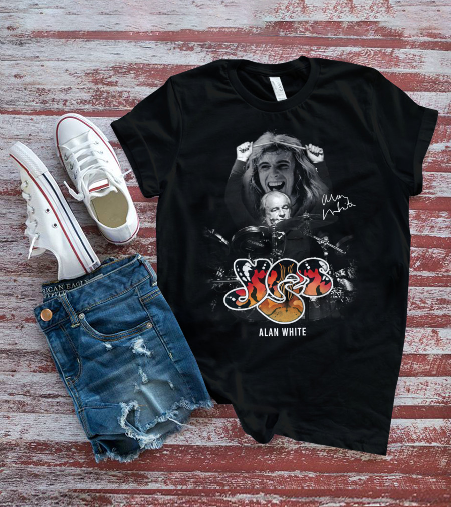 Yes Alan White Signature Tribute - Psychedelic Fire T-Shirt