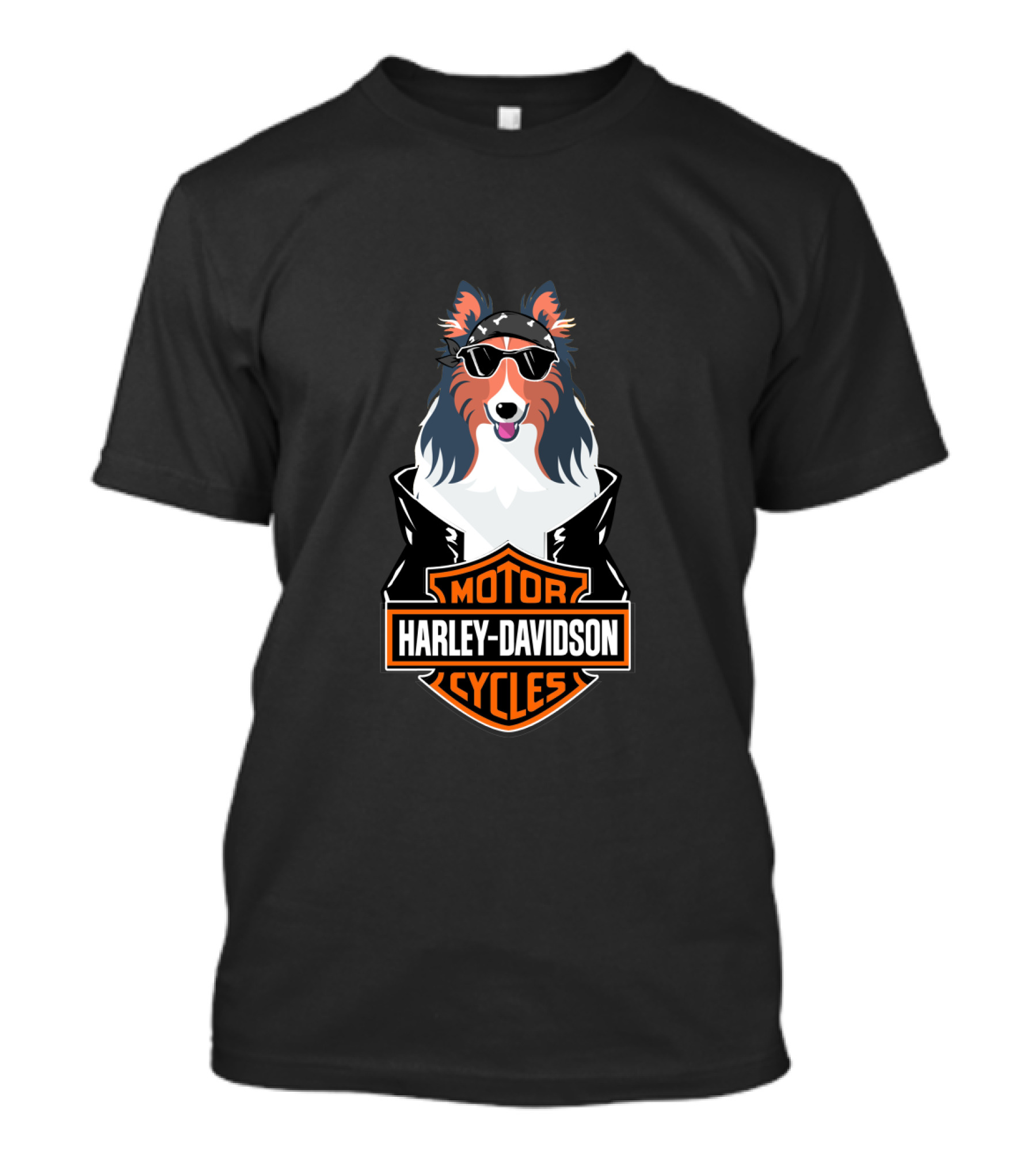 Harley Davidson Collie Motorcycles T-Shirt