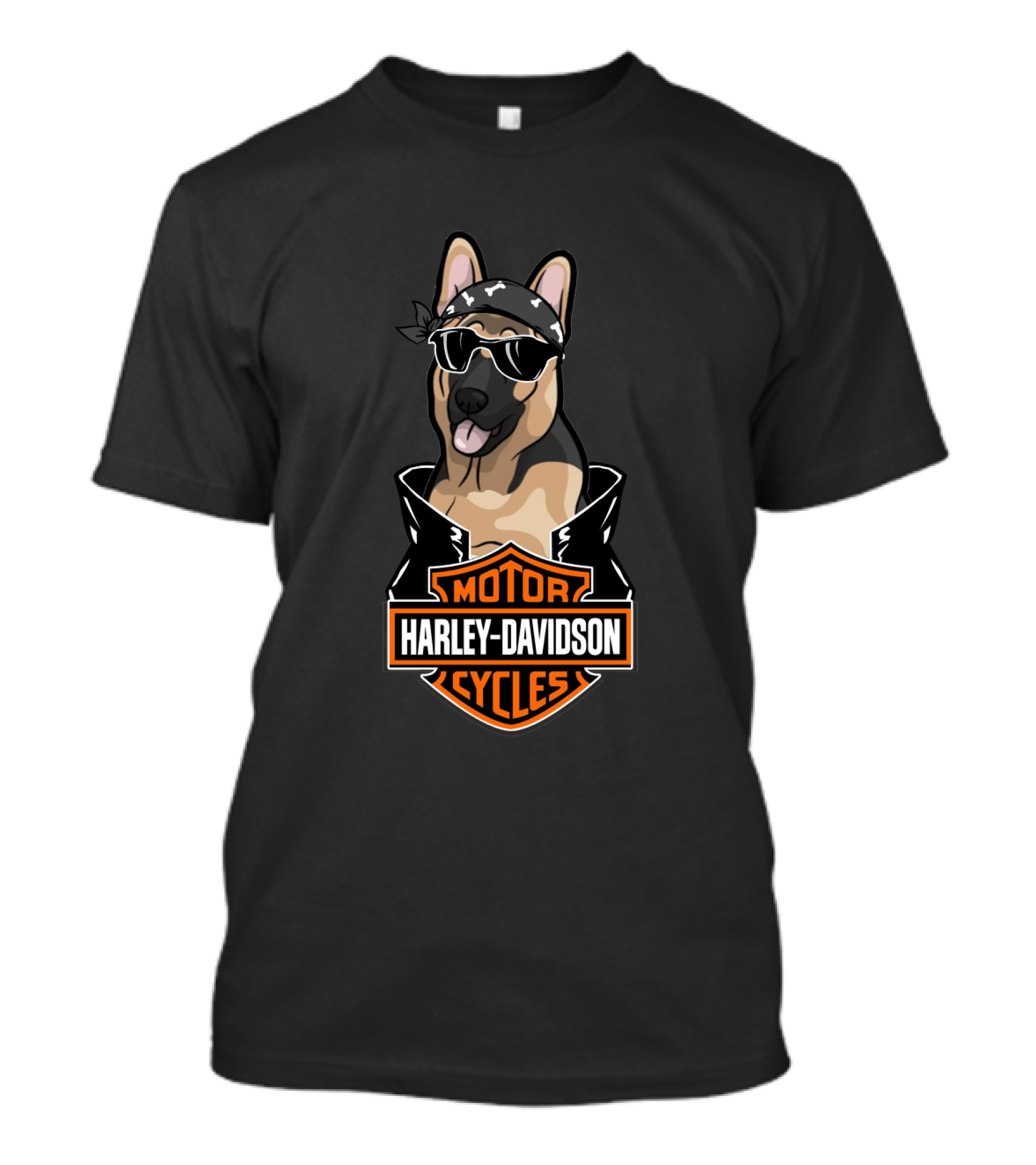 Harley Davidson German Shepherds Biker T-Shirt