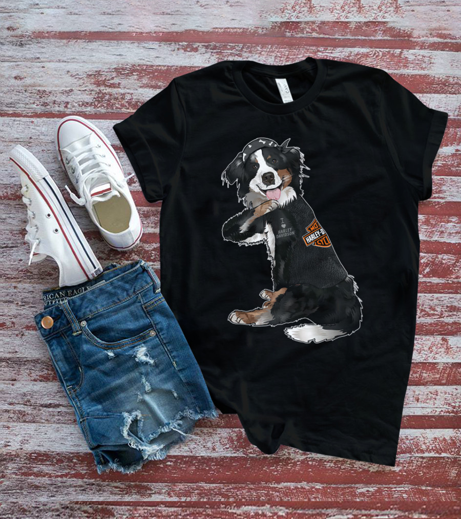 Bernese Mountain Dog Harley Davidson Hd T-Shirt