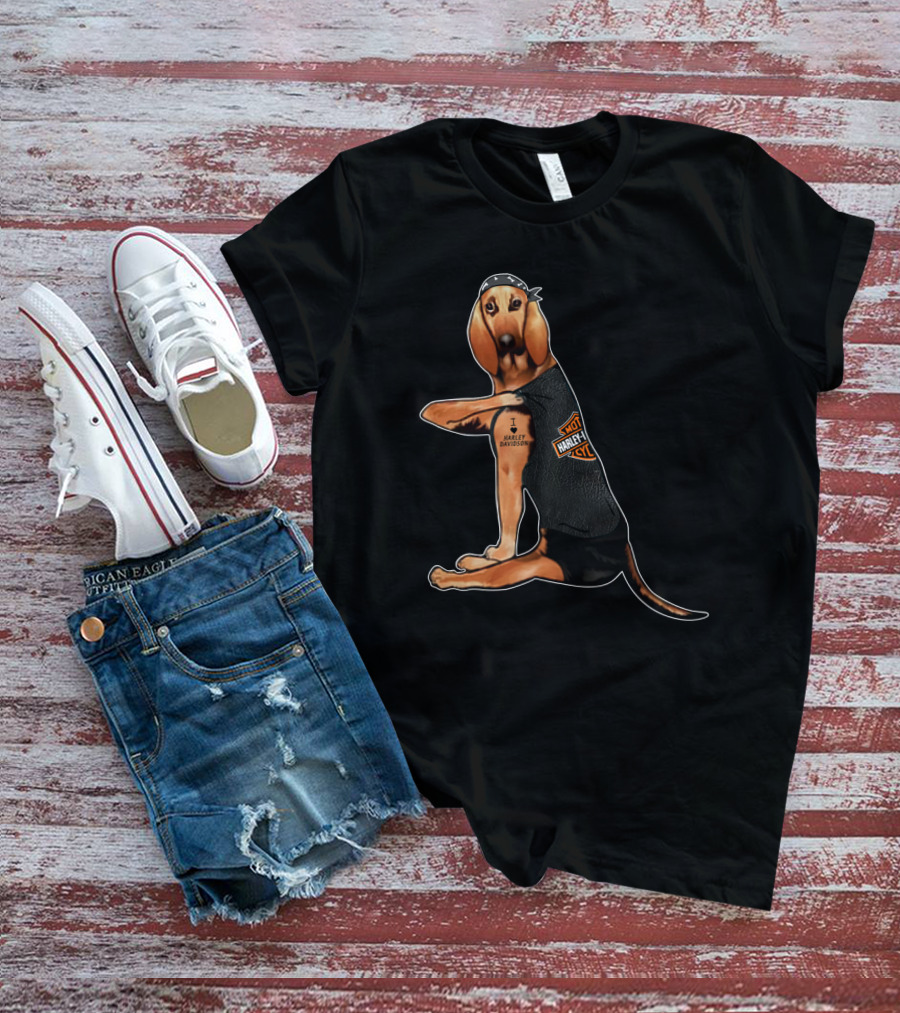 I Harley Davidson Bloodhound Hd T-Shirt