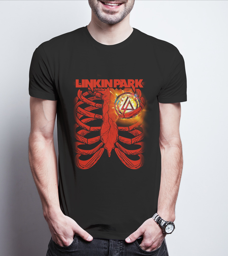 LINKIN PARK Fiery Ribcage Emblem T-Shirt