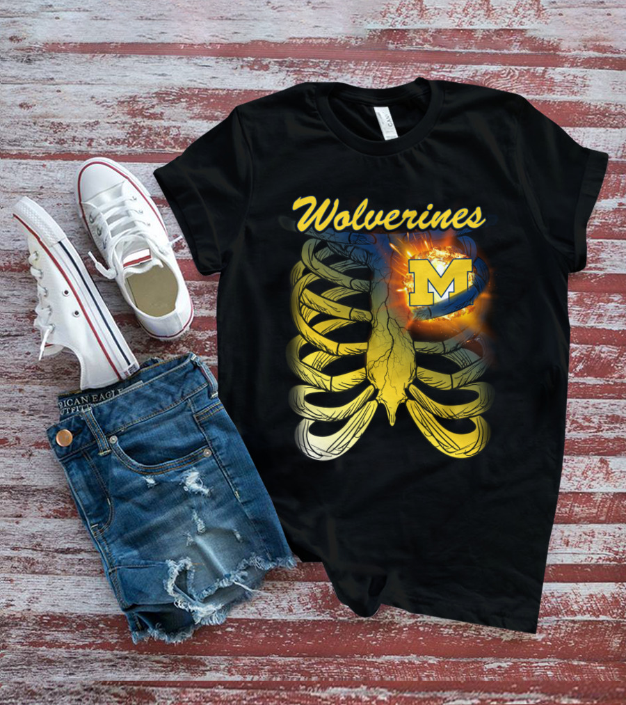 Wolverines M Logo In Ribcage T-Shirt