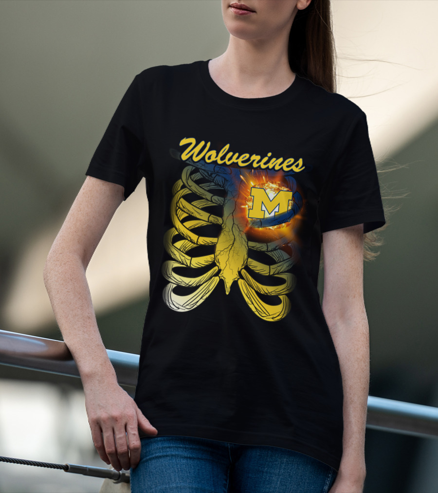 Wolverines M Logo In Ribcage T-Shirt