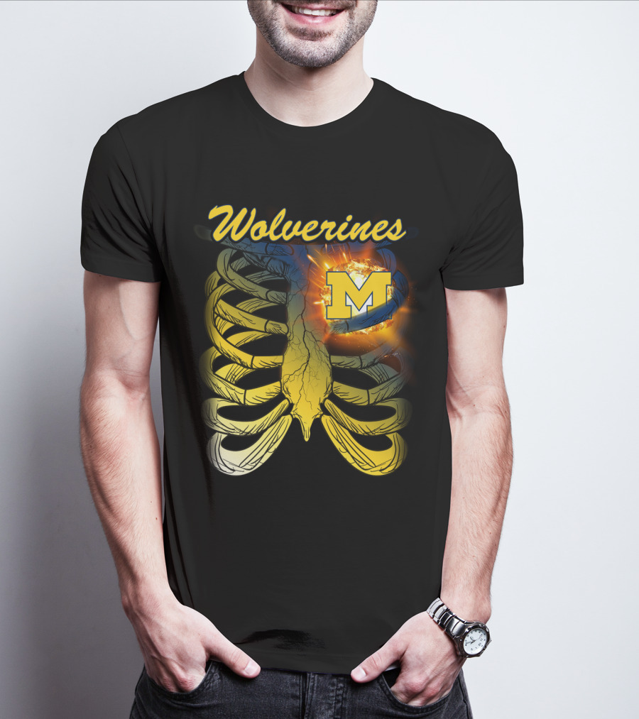Wolverines M Logo In Ribcage T-Shirt