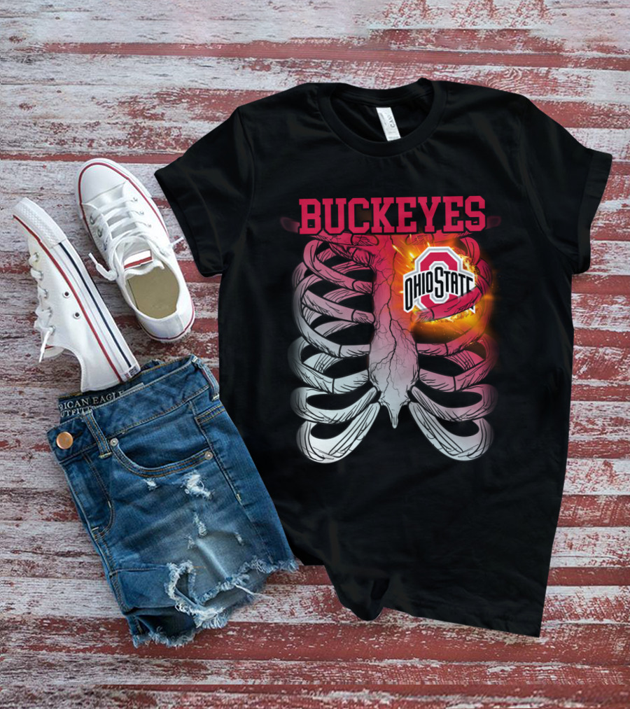 Buckeyes Ohio State Logo Rib Cage T-Shirt