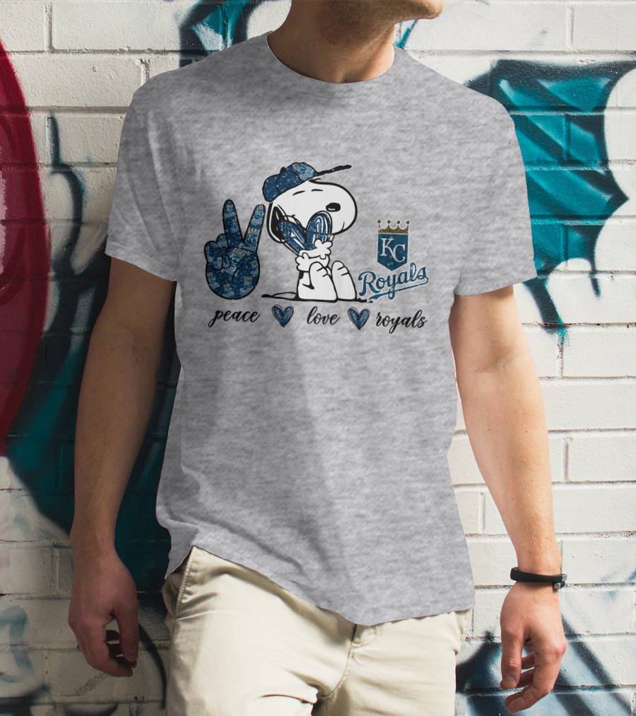 Peace Love KC Royals Snoopy T-Shirt