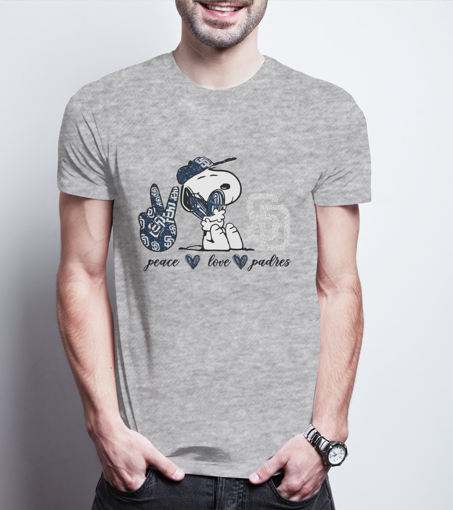 Peace Love San Diego Padres Snoopy SD T-Shirt