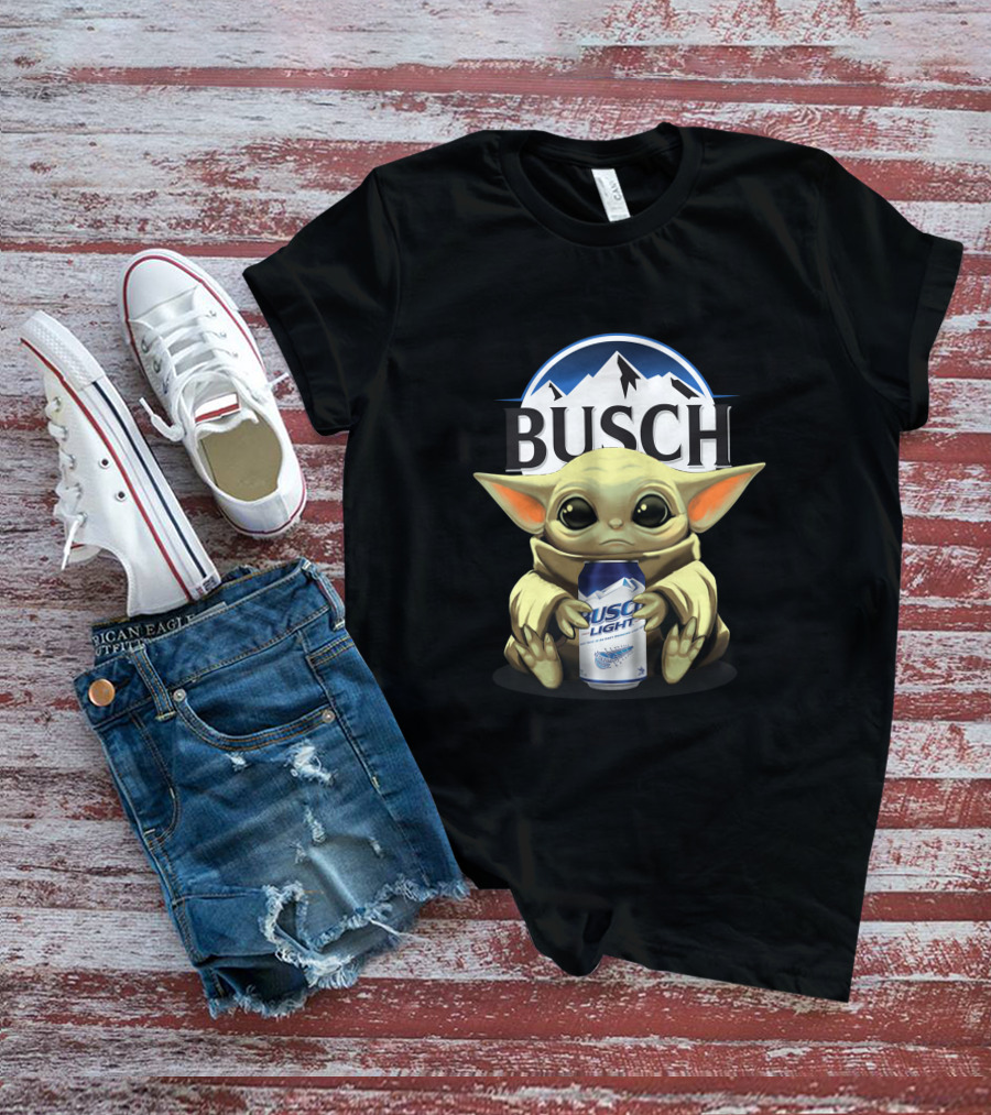 Busch Light Yoda With Beer Can Iconic Blend T-Shirt