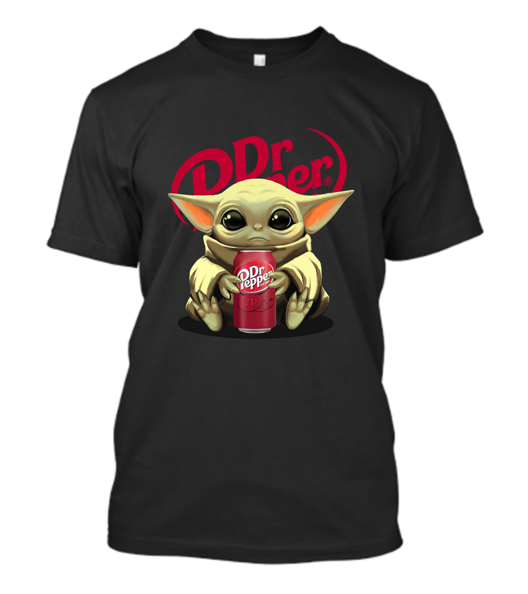 Dr Pepper Grogu Cuddling Iconic Soda T-Shirt