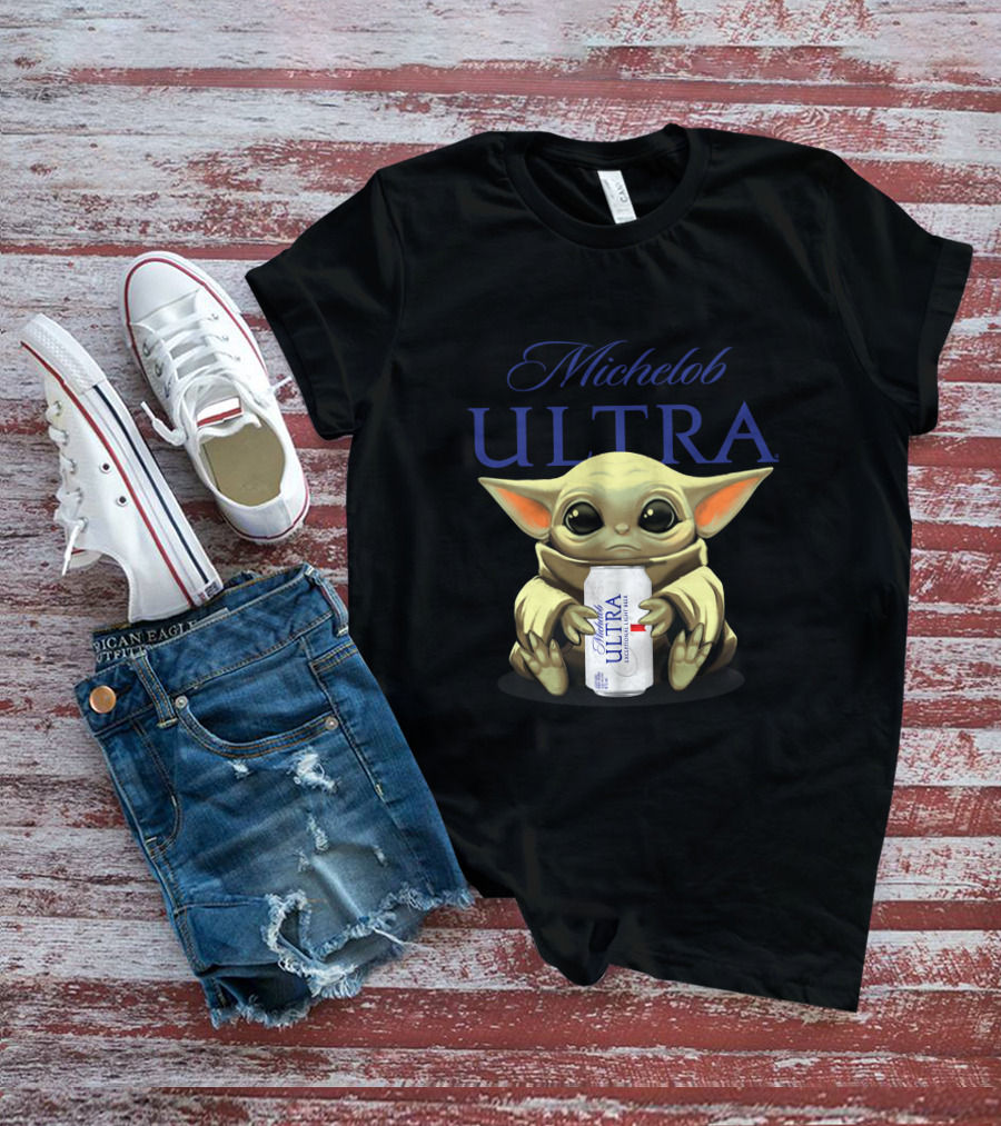 Michelob ULTRA Baby Yoda Holding Beer Can T-Shirt