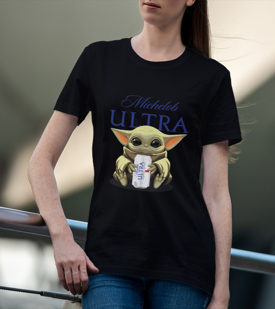 Michelob ULTRA Baby Yoda Holding Beer Can T-Shirt