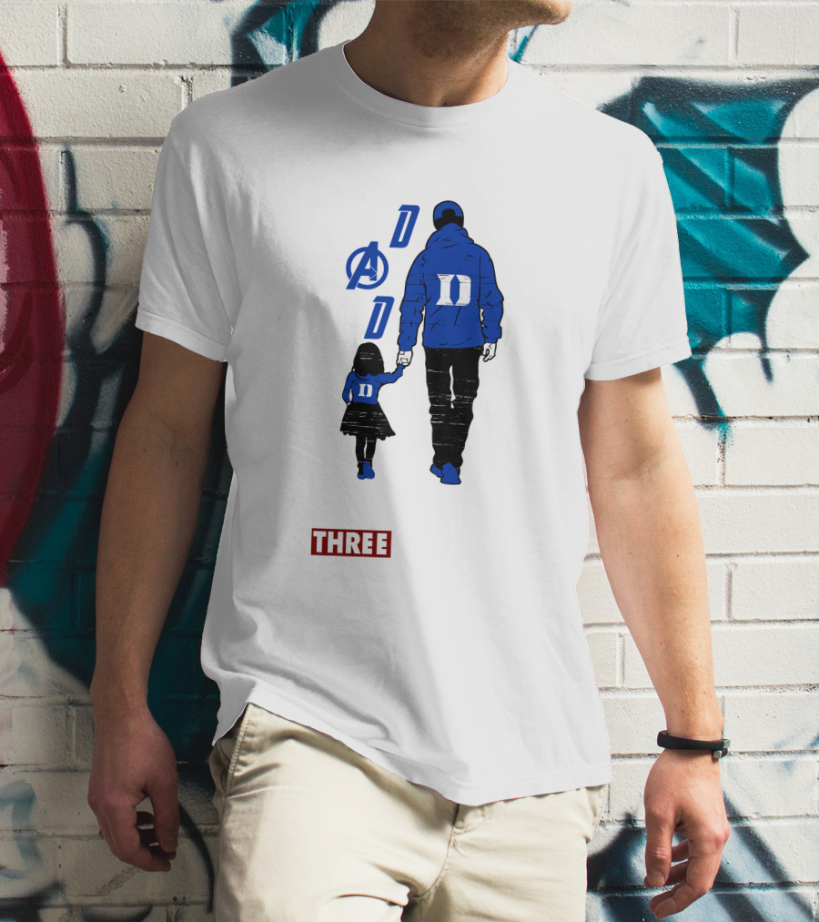 Duke Blue Devils Dad I Love You Three Thousand Avengers T-Shirt