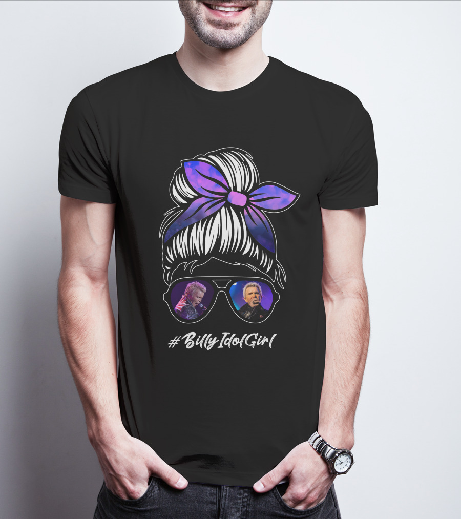 BillyIdolGirl Rockstar Shades Hair Bow T-Shirt