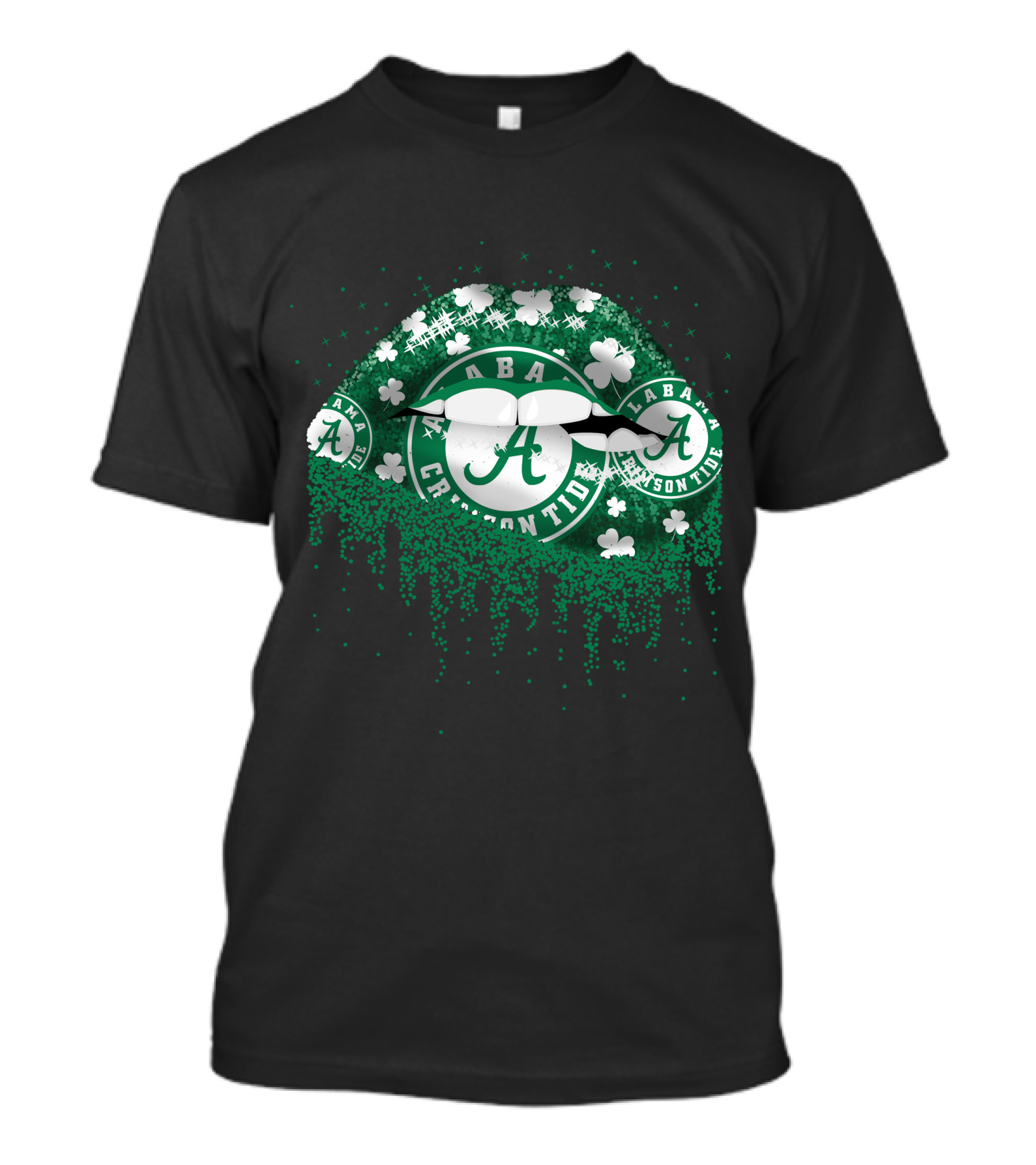 Alabama Crimson Tide Lips Shamrock Circle A T-Shirt