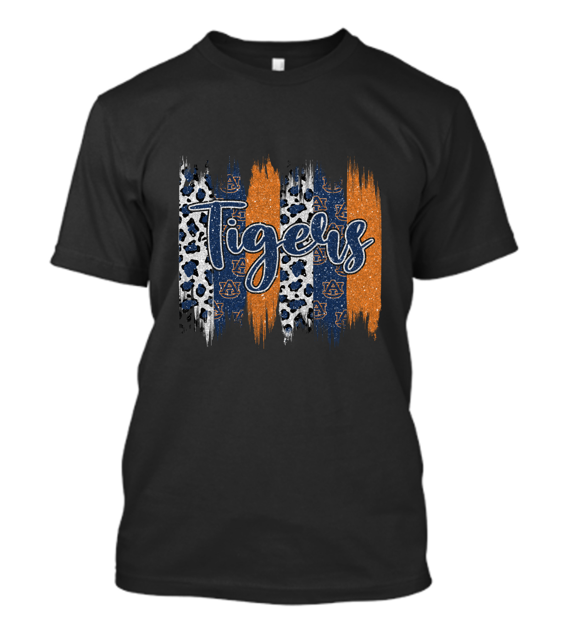 Auburn Tigers Brushstroke Bold Patterned Stripes With Auburn T-Shirt
