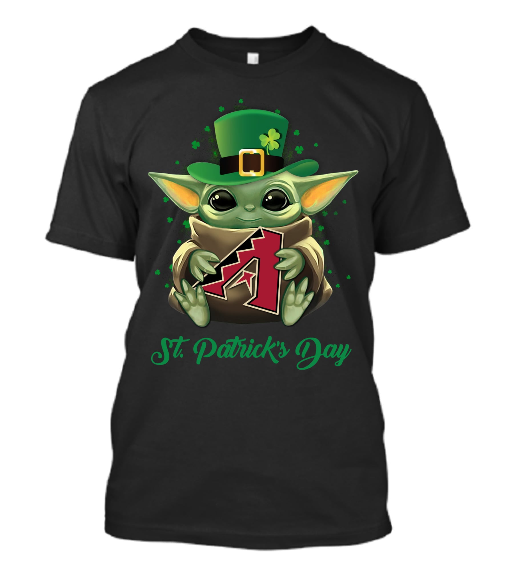St. Patrick's Day Arizona Diamondbacks Baby Yoda T-Shirt