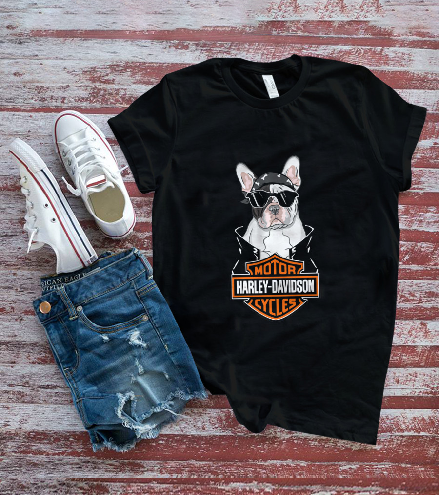 Harley Davidson French Bulldog Motorcycles T-Shirt