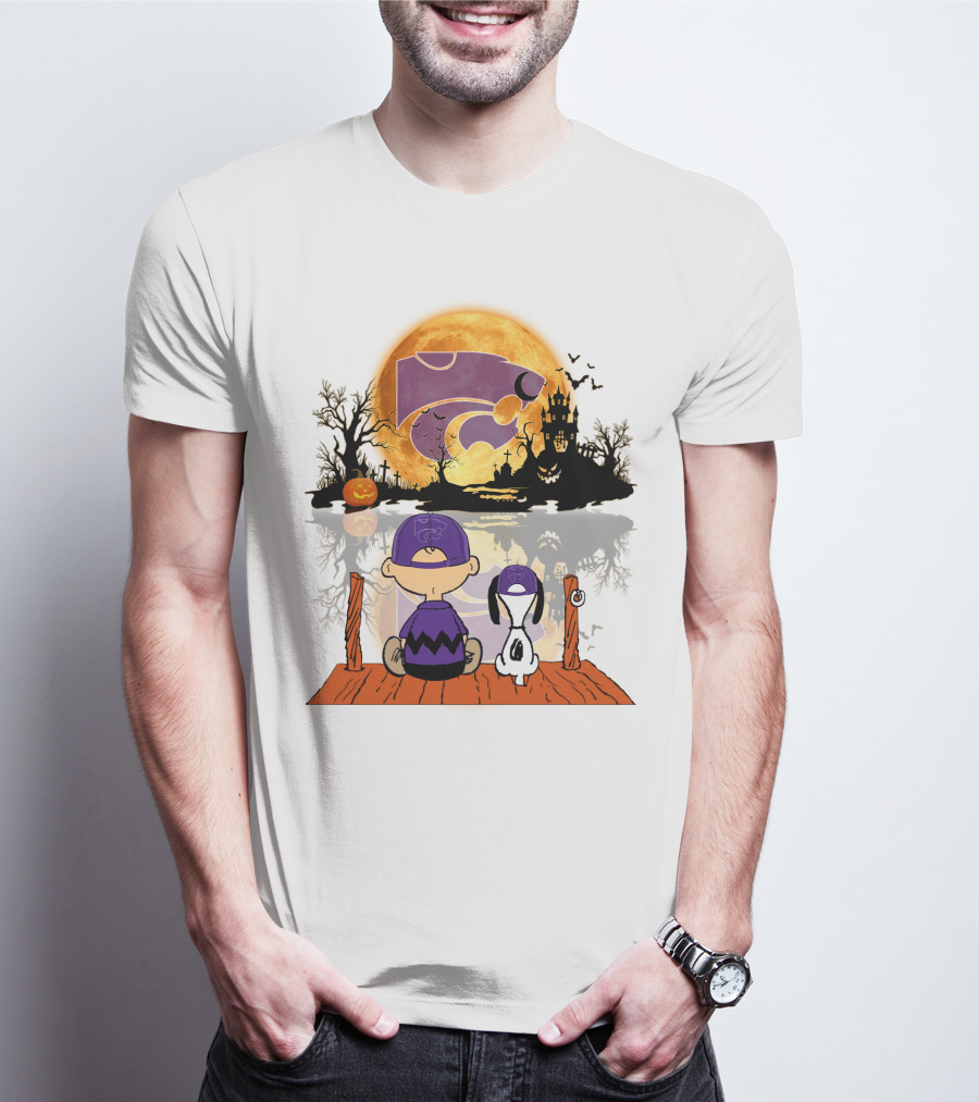 Kansas State Wildcats Halloween Moon Peanuts T-Shirt