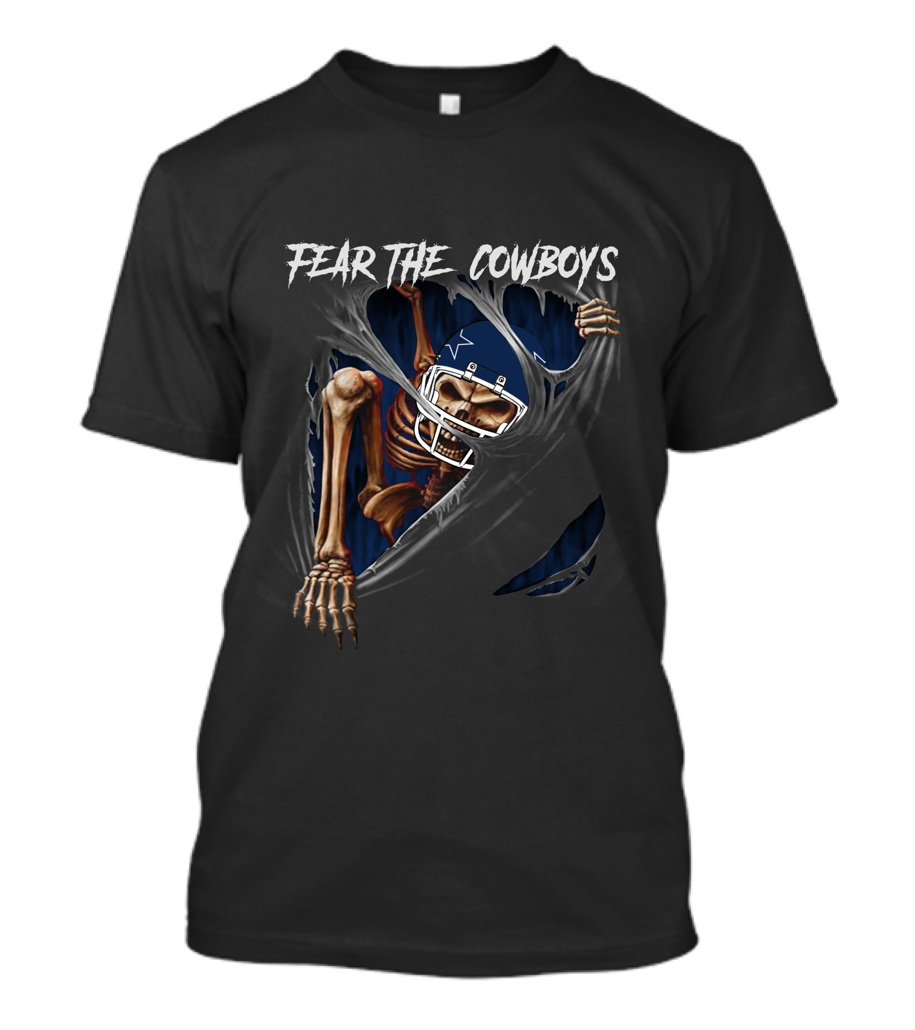 Fear The Cowboys Skeleton Dallas 515NFL L1MTH T-Shirt