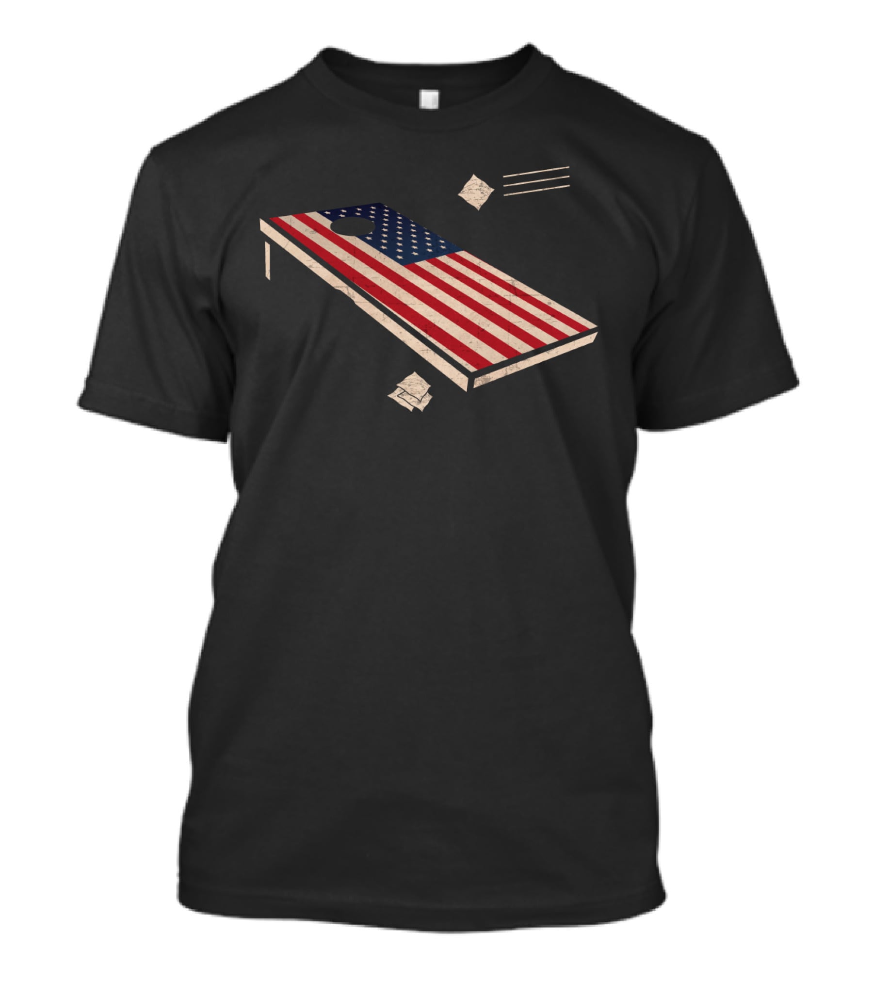 Cornhole American Flag Patriotic Board T-Shirt