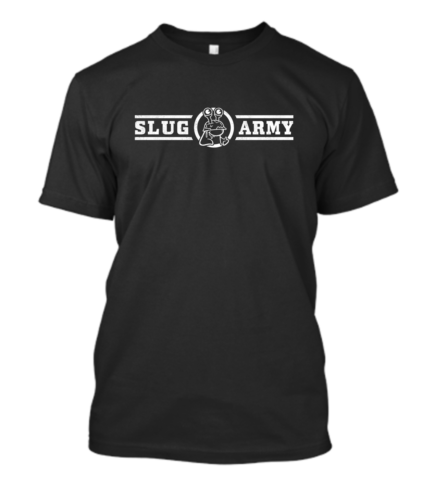 Slug Army Funny Dual Eyestalk Character T-Shirt