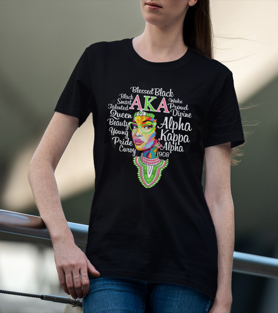 AKA Alpha Kappa Alpha Sorority Black Beauty Queen Pride 1908 T-Shirt