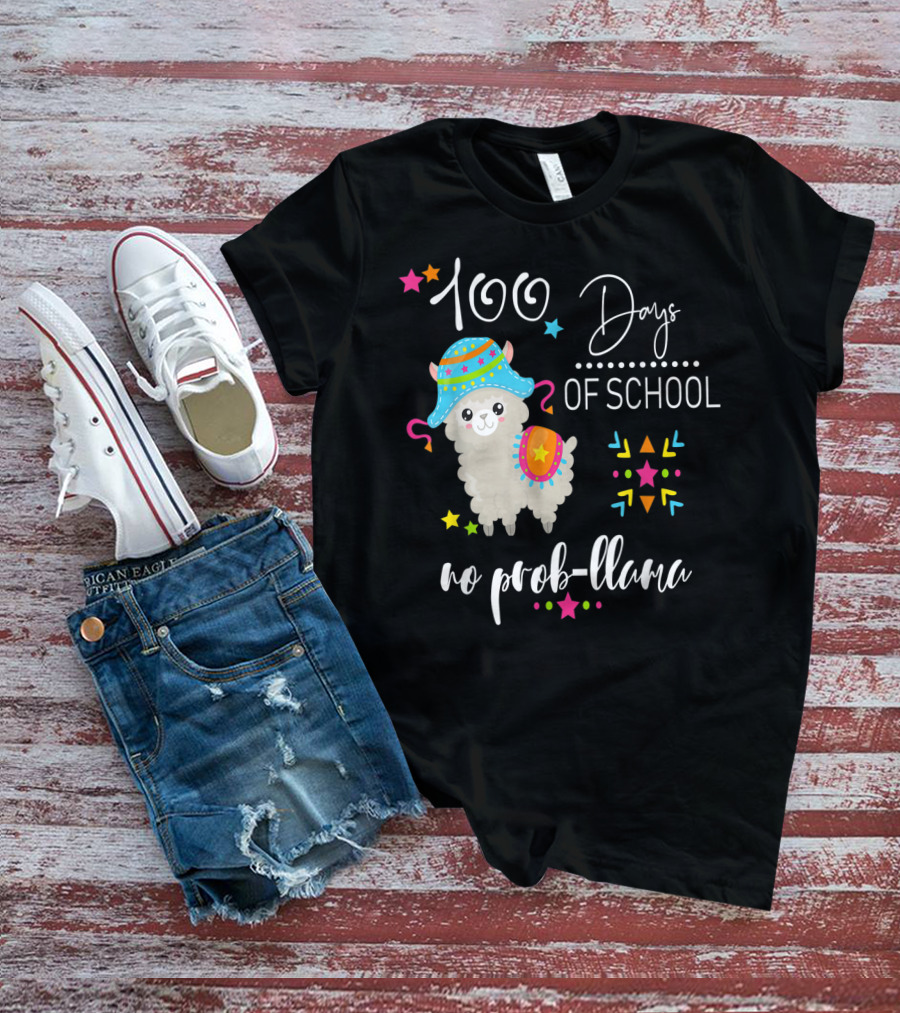 100 Days Of School No Prob-llama T-Shirt
