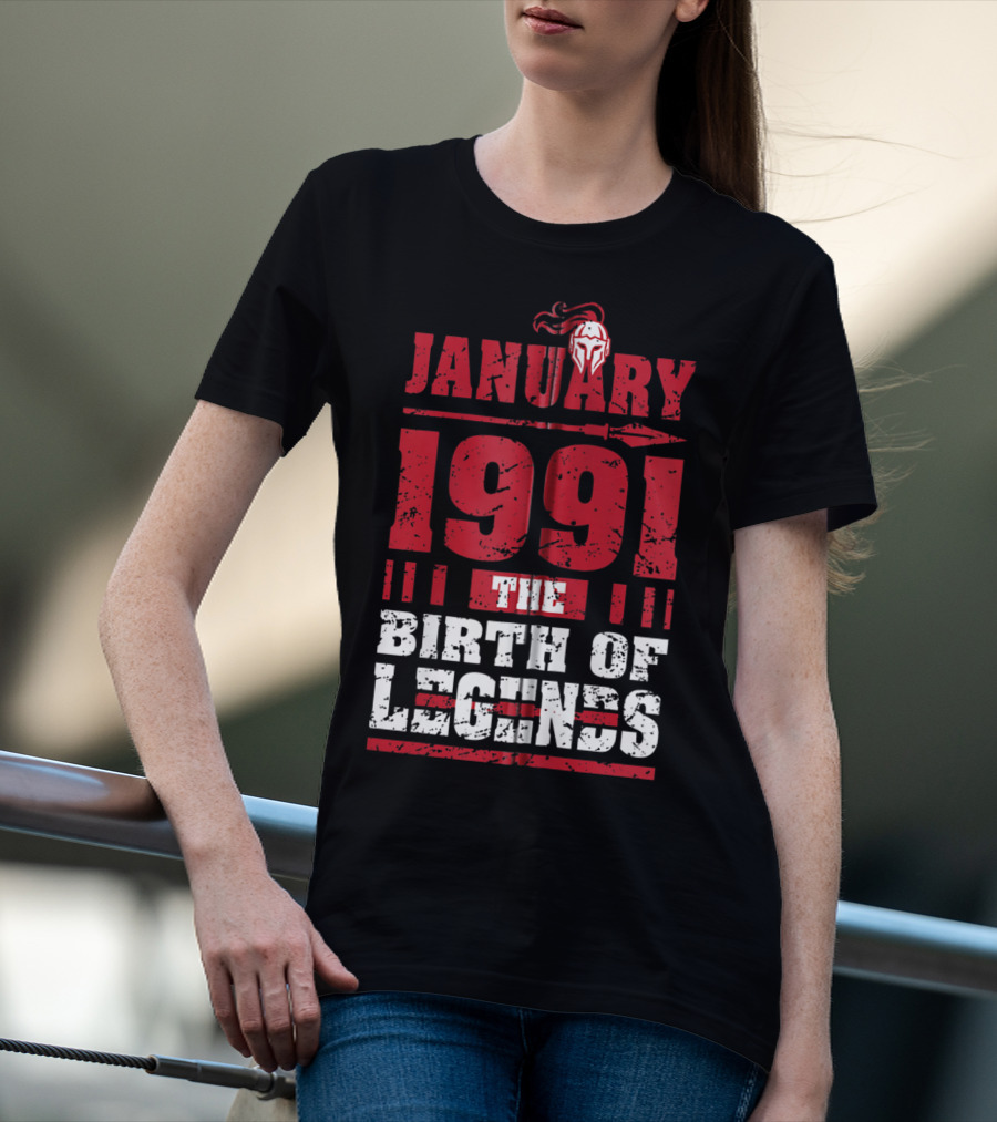 January 1991 The Birth Of Legends Helmet Emblem T-Shirt