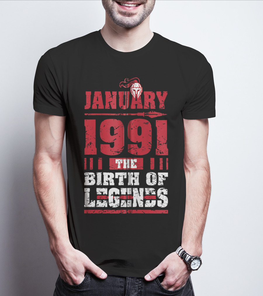 January 1991 The Birth Of Legends Helmet Emblem T-Shirt