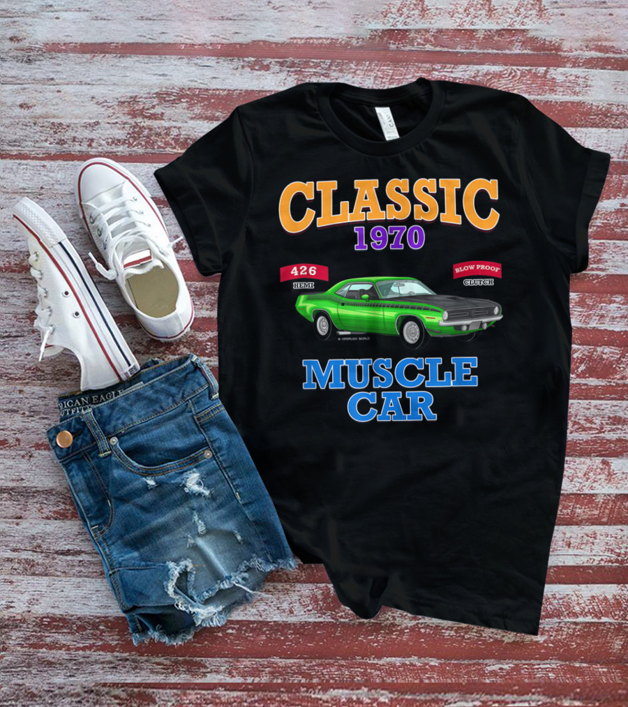 Classic 1970 Muscle Car 426 Hemi Blow Proof Clutch T-Shirt