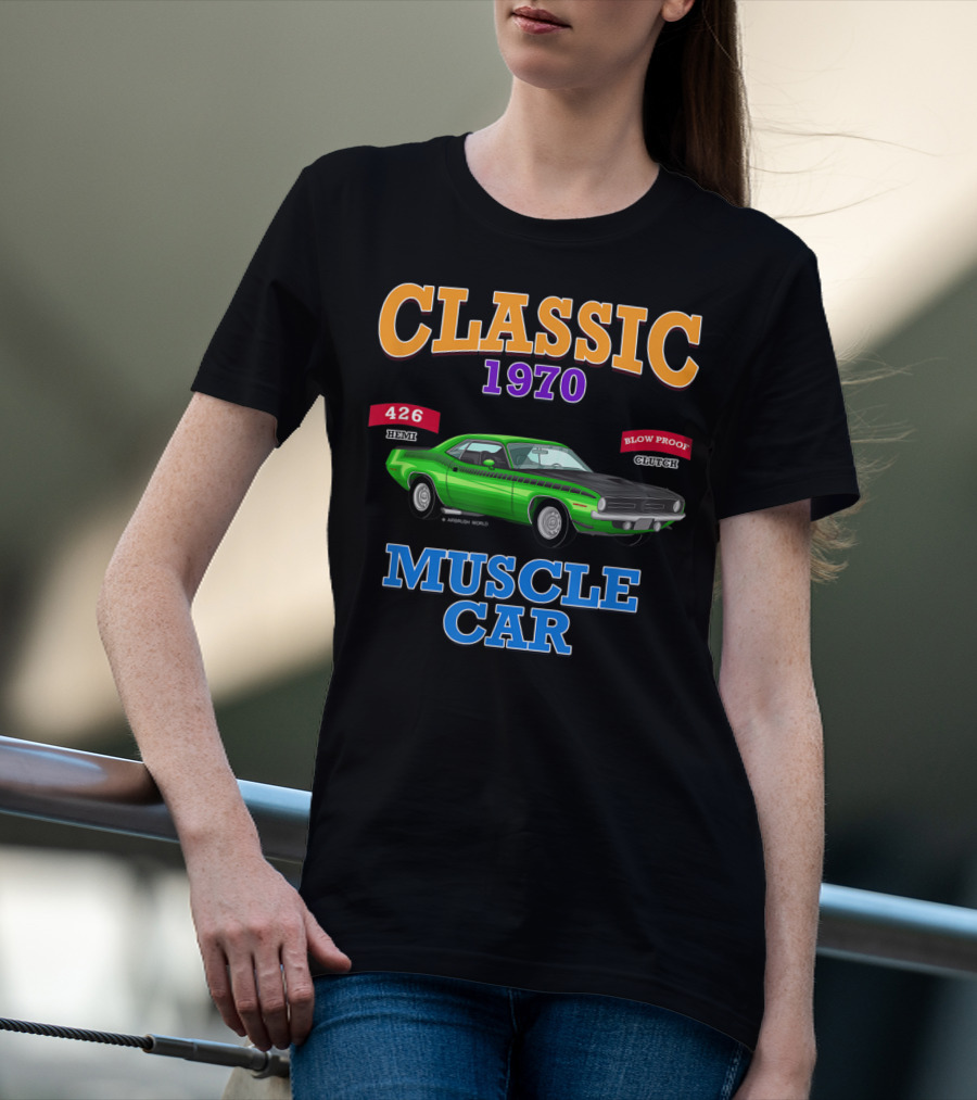 Classic 1970 Muscle Car 426 Hemi Blow Proof Clutch T-Shirt