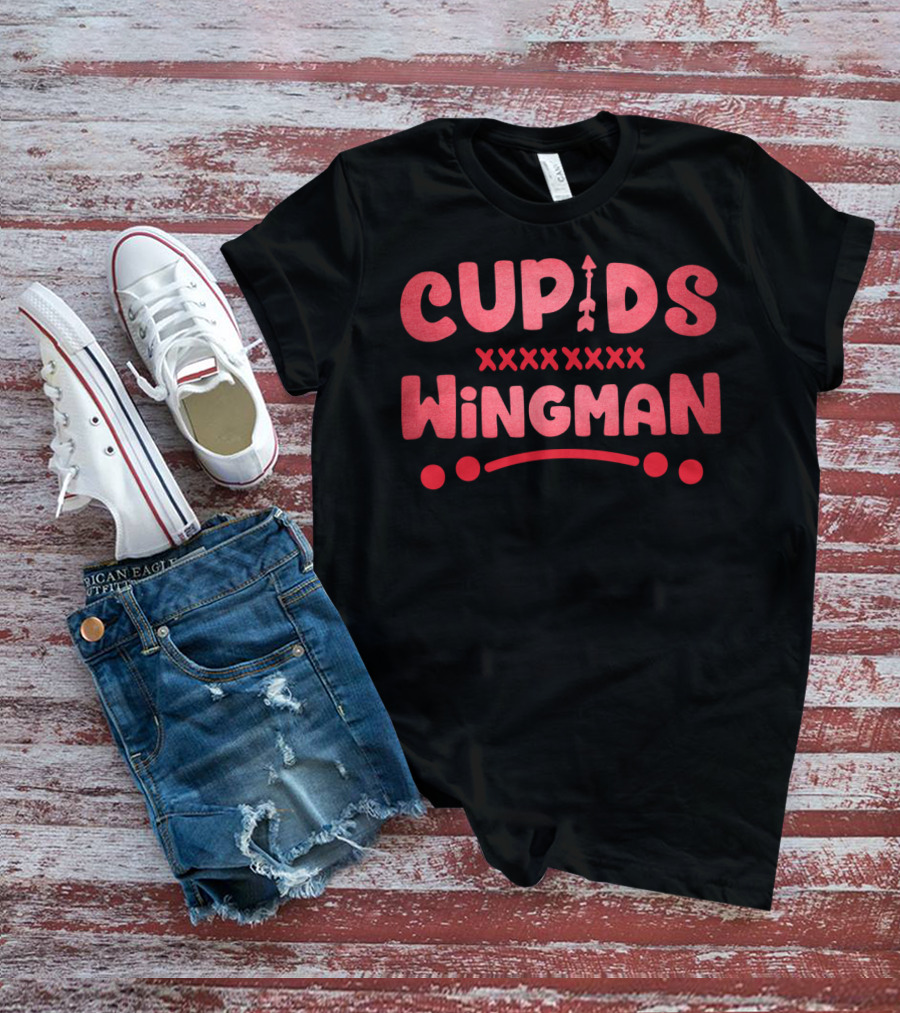 Cupids Wingman Valentines Day Love XOXO T-Shirt