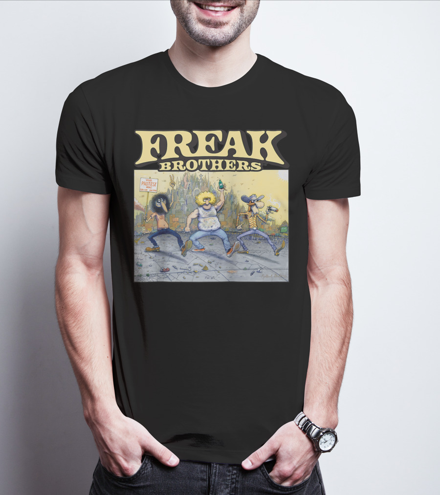 Freak Brothers Lucky Protest Day In The City T-Shirt