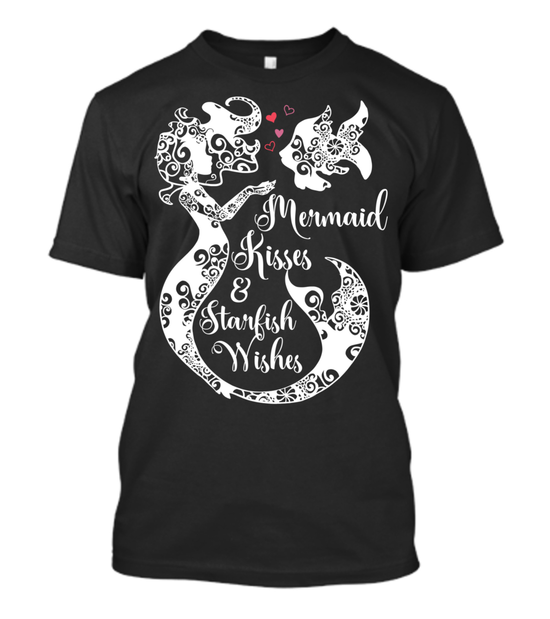Mermaid Kisses And Starfish Wishes Mandala T-Shirt