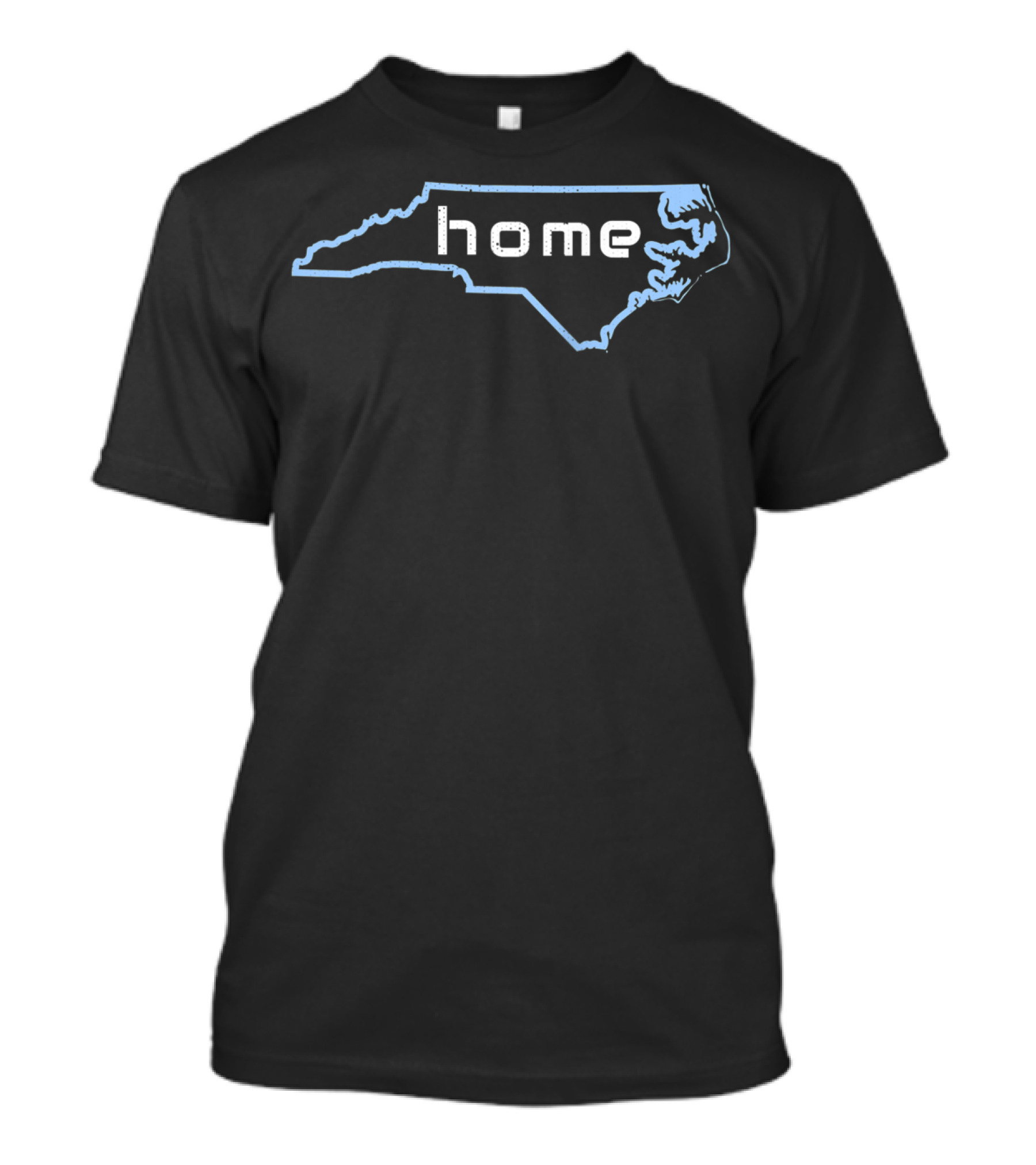North Carolina Outline Home Blue T-Shirt