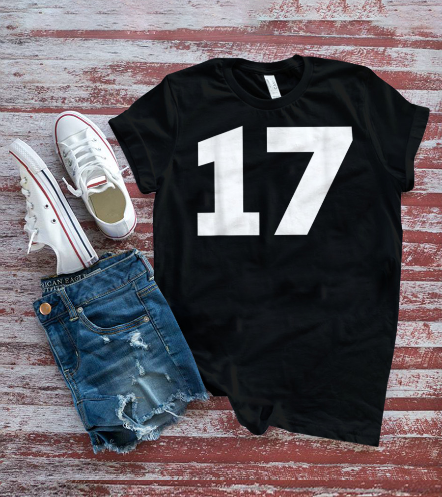Number 17 Jersey Style Sport Team Group T-Shirt