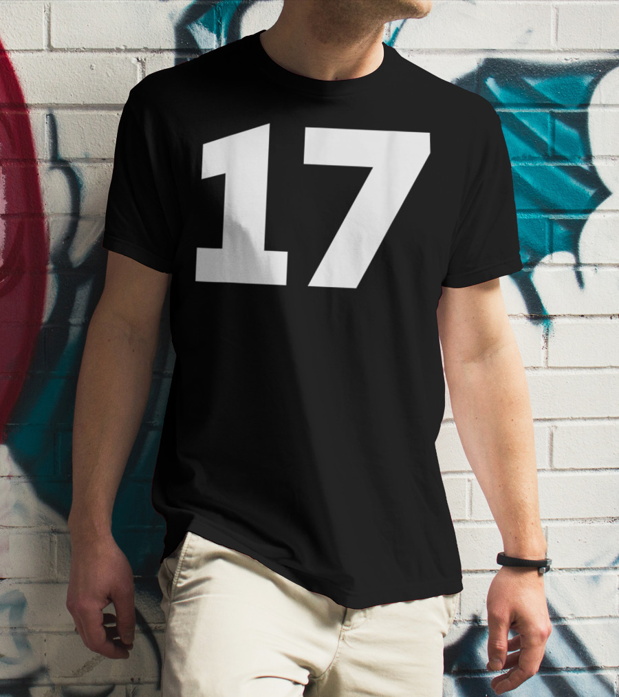 Number 17 Jersey Style Sport Team Group T-Shirt