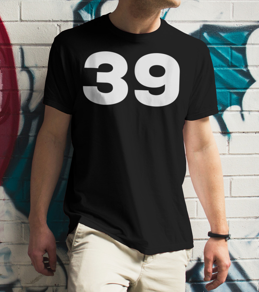 39 Number Jersey Style Sport Team Group Fan T-Shirt