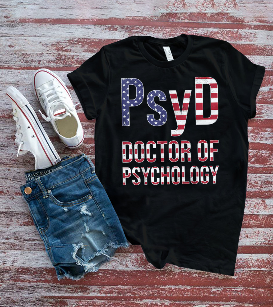 Psyd Doctor Of Psychology American Flag T-Shirt