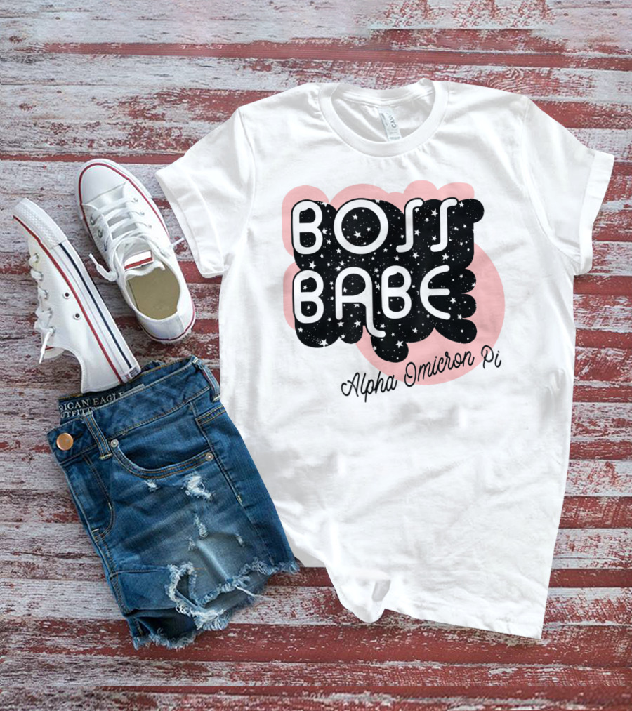 Boss Babe Alpha Omicron Pi Sorority Greek T-Shirt