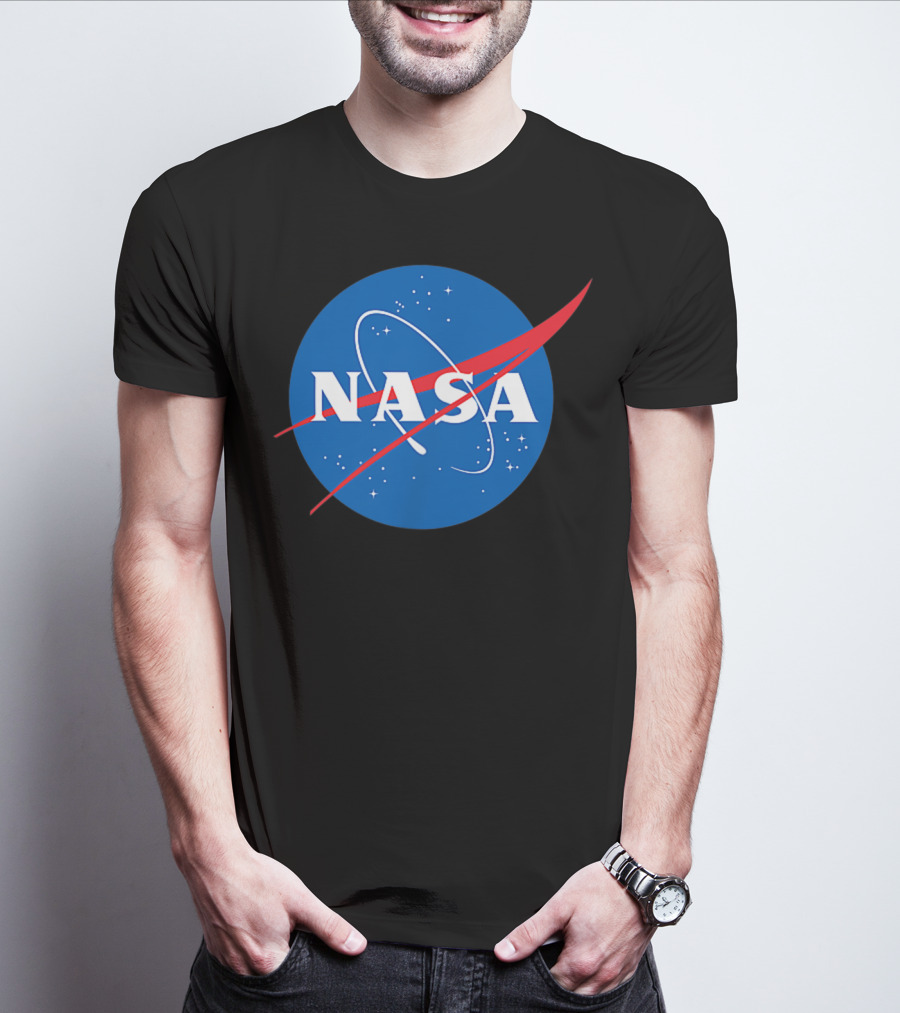 Nasa Officially Licensed NASA Worm Logo Space Badge T-Shirt
