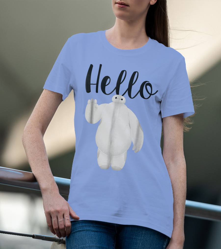 Disney Big Hero 6 Baymax Hello Wave Greetings T-Shirt