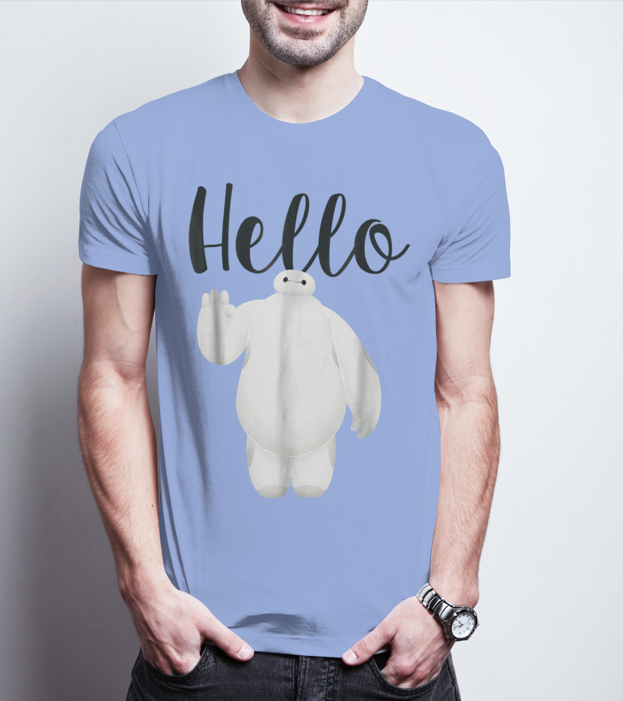 Disney Big Hero 6 Baymax Hello Wave Greetings T-Shirt