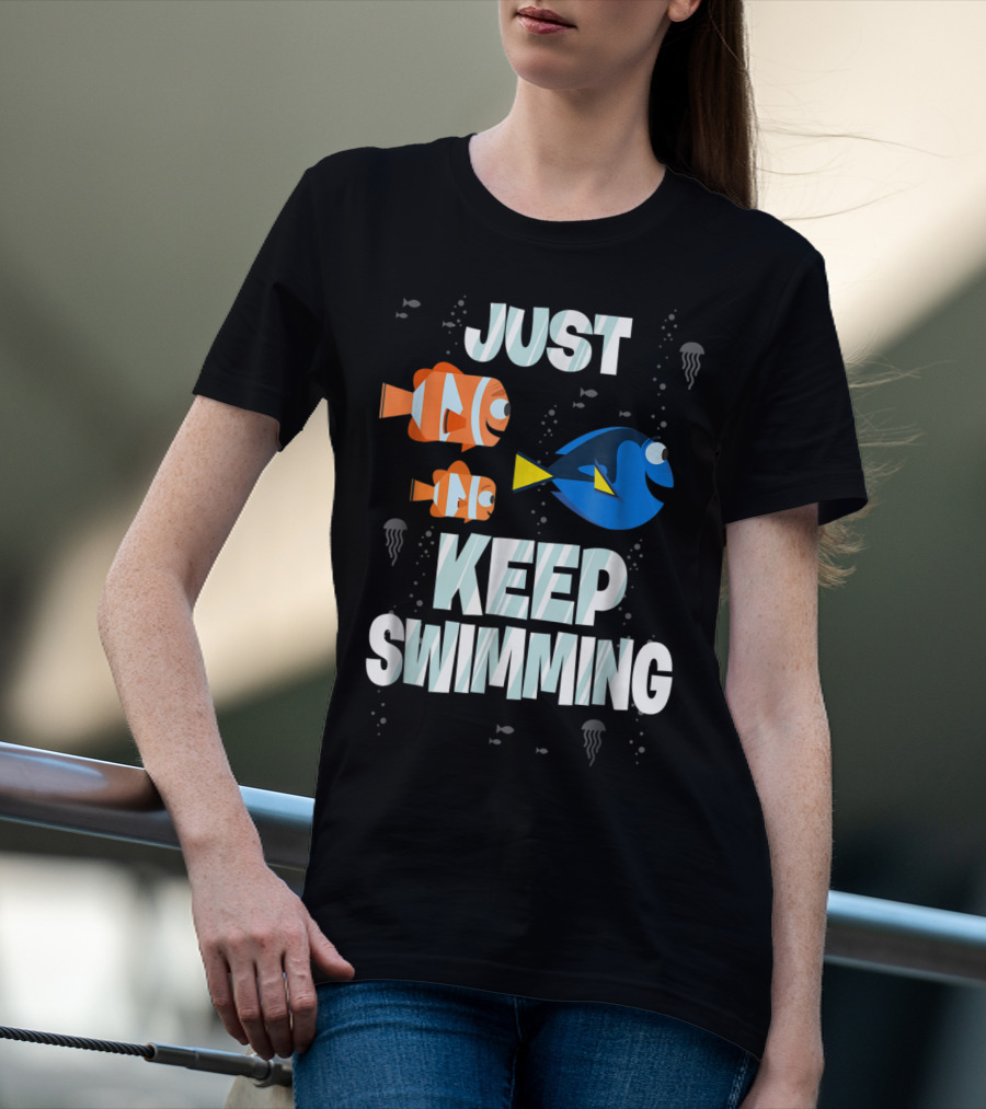 Disney Finding Dory Just Keep Swimming With Marlin And Nemo T-Shirt